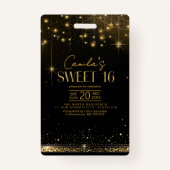 Badge Lustre Hollywood Ancien Glamour Douce 16 ID1108 (Dos)