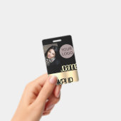 Badge Luxe glamour Elégant Salon de Beauté Rose Or (Handheld)