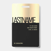 Badge Luxe glamour Elégant Salon de Beauté Rose Or (Back)