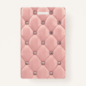 Badge luxueux rose or tufted monogramme (Dos)