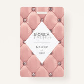 Badge luxueux rose or tufted monogramme (Devant)