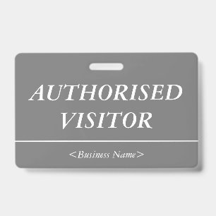 Badge Luxueux "VISITEUR AUTORISÉ"