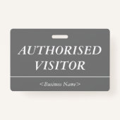Badge Luxueux "VISITEUR AUTORISÉ" (Devant)