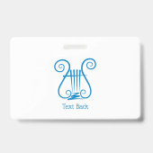 Badge Lyre Bleue (Arrière)