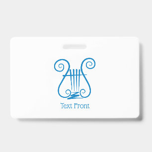 Badge Lyre Bleue