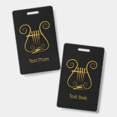 Badge Lyre d'Or (Avant & arrière)