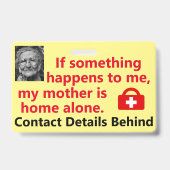 Badge Ma mère est seule à la maison (Avant)