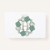 Badge Ma signature avec la lettre h, (Dos)