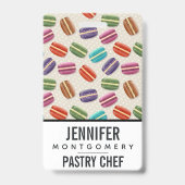 Badge Macarons colorés mignons Motif avec Pois (Arrière)