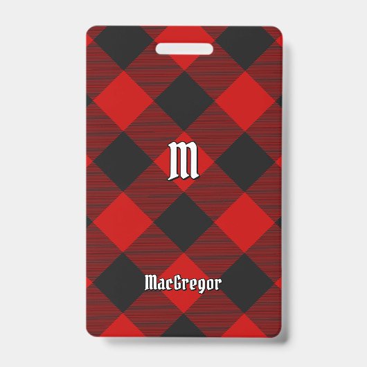 Badge MacGregor Rob Roy Insigne Tartan (Face)