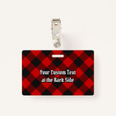 Badge MacGregor Rob Roy Insigne Tartan (Dos avec clip)