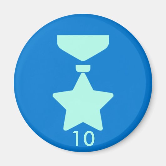 Badge Magneet - Medaille 10 (Voorkant)