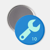 Badge Magneet - Moersleutel 10 (Voorkant / Achterkant)