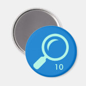 Badge Magnet - Zoeken 10 Magneet (Voorkant / Achterkant)