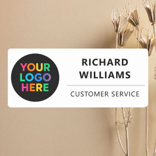 Badge magnétique d'employé avec logo d'entreprise