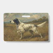 Badge Magnifique Setter avec Faisans , Art (Arrière)