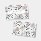 Badge Main tirée Dusty Rose Floral Doula (Avant & arrière)