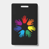 Badge Mains arc-en-ciel (Arrière)