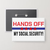 Badge Mains de ma sécurité sociale Rouge Blanc Bleu (Recto/Verso)