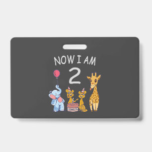 Badge Maintenant j'ai 2 ans 2e anniversaire au Zoo T-Shi