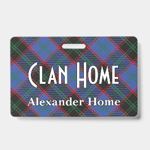 Badge Maison du clan Snappy Hume tartan