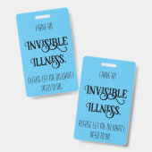 Badge Maladie invisible (Avant & arrière)