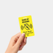 Badge Malentendant - Jaune (Manuel / portable)