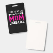Badge Maman Art c'est ce qu'une maman incroyable (Avant & arrière)