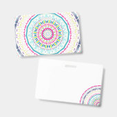 Badge mandala coloré (Avant & arrière)