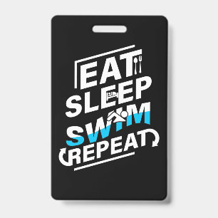 Badge Mangez Sleep Swim