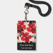 Badge Manifestation Tropical Hawaiian Theme Event And ID (Face avec cordon)