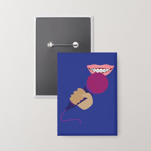 Badge Manipulation de microphone (Recto/Verso)