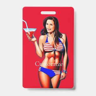 Badge Mannequin de fitness en bikini patriotique Thunder
