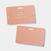 Badge Maquillage dégradé minimaliste Artiste (Avant & arrière)