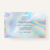 Badge Maquillage moderne QR Code Artiste Employé Hologra (Dos)