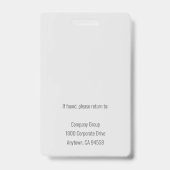 Badge Marbre et or rose Carte d'identité d'employé de sa (Arrière)