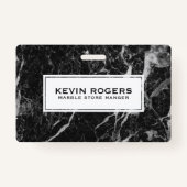 Badge Marbre noir Marbre blanc Accent (Dos)