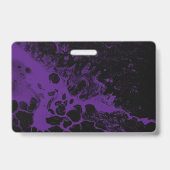 Badge Marbre Noir & Violet Bonjour Derrière le Masque (Arrière)