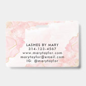 Badge Marbre Pailleté Rose Gold Élégant (Arrière)