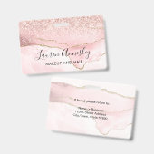 Badge Marbre rose pâle Personnalisé (Recto et verso)