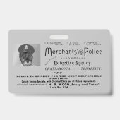 Badge Marchands vintages de police (Arrière)