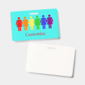 Badge marche des femmes 2017 LGBTQIA (Avant & arrière)