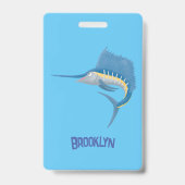 Badge Marée de plaisance de l'espadon (Dos)