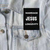 Badge Mariage + Jésus = Longévité (Insitu)