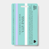 Badge Mariée CO VIP Diamant Diadème Party (Arrière)