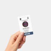 Badge Marine Blue Nom de l'employé Logo commercial kotch (Manuel / portable)