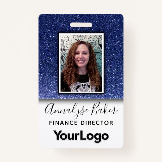 Badge Marine Blue Parties scintillant Professionnel RN I (Devant)