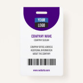 Badge Marine - Carte d'identité photo de l'employé Insig (Dos)