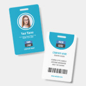 Badge Marine - Carte d'identité photo de l'employé Insig (Avant & arrière)