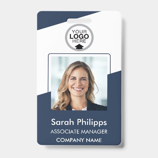 Badge Marine | Code photo de l'employé Insigne de sécuri (Front)